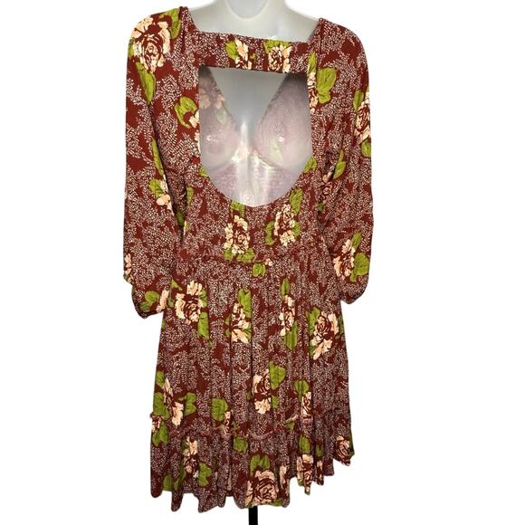 NWOT Free People Summer Picnic Printed Babydoll Mini Dress - Picture 3 of 5